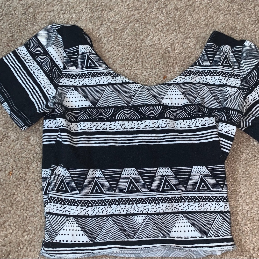 tribal print crop top